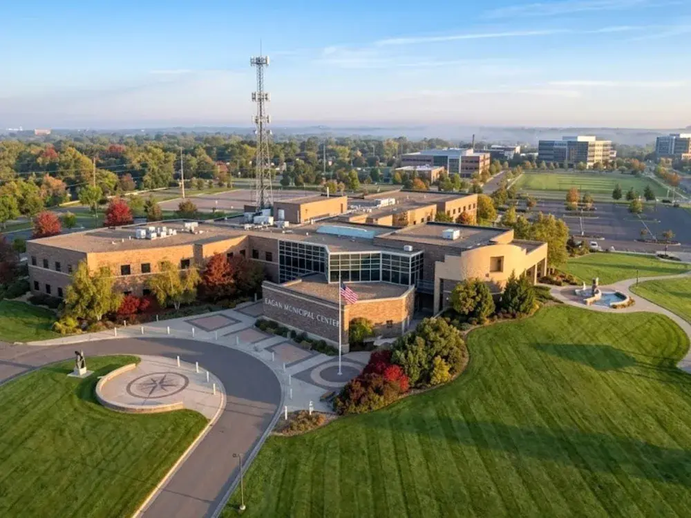 Sky view of Eagan, Dakota County, MN