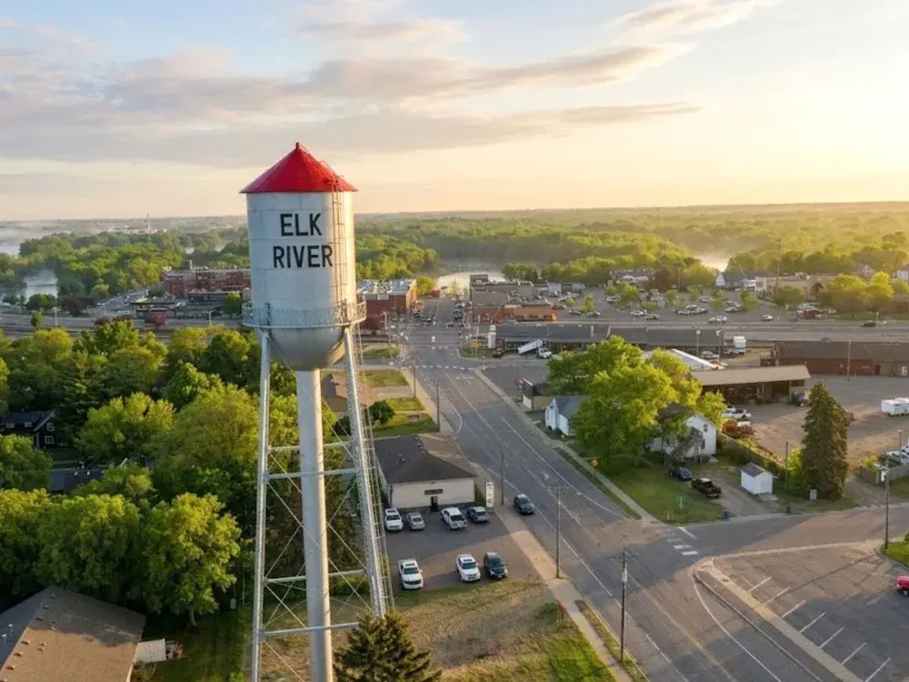 Aerial view in Elk River, Sherburne County, MN