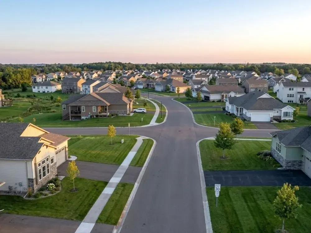 A residential street on 133rd Street in Savage, Scott County, MN