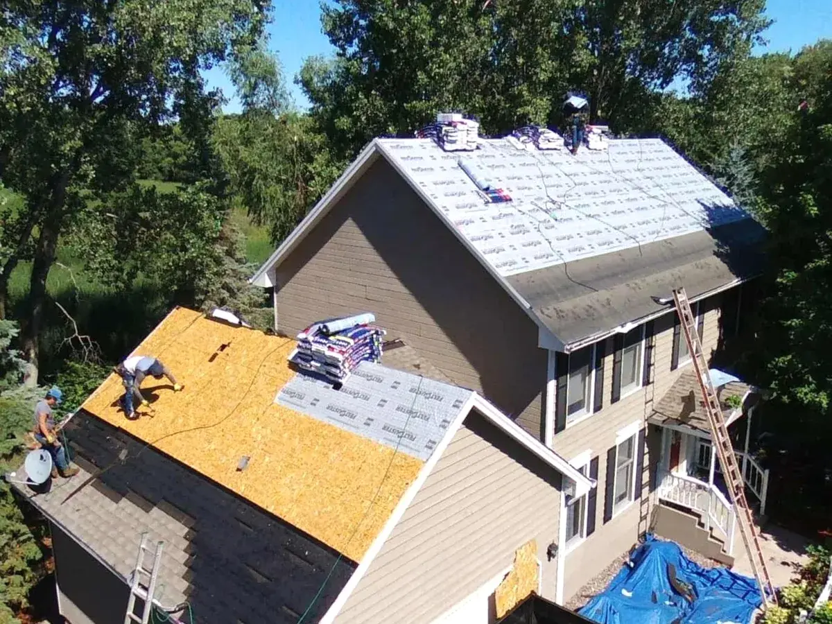 Residential exterior work by Orange Exteriors, roofing contractor serving Bloomington, MN Residential exterior work by Orange Exteriors, roofing contractor serving Bloomington, MN