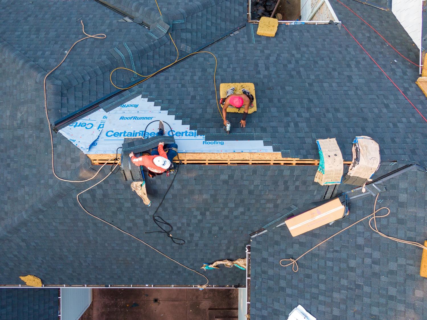 Reliable Roofing Company in Wright County, MN completing residential roof replacement