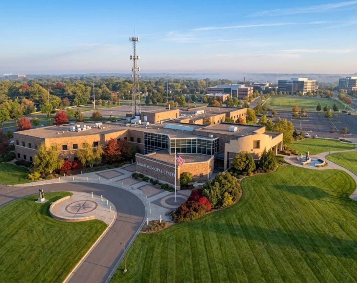 Sky view of Eagan, Dakota County, MN