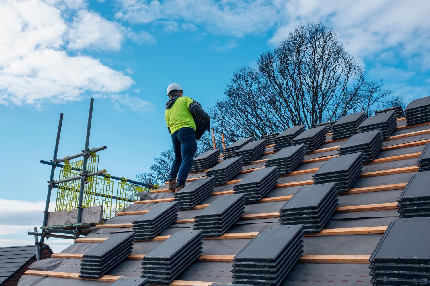 Reliable Roofing Company in Buffalo, MN completing residential roof replacement